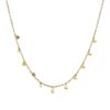 Size: 16” – Choker Necklace with Hammered Beads in 14k Yellow Gold