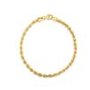 Size: 7 – Silk Rope Chain Bracelet in 14k Yellow Gold (3.0 mm)