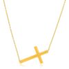 Size: 18” – 14k Yellow Gold Plain Cross Motif Necklace