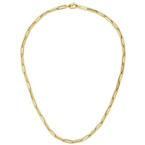 Size: 18 – 10K Yellow Gold Lite Paperclip Chain (4.20 mm)