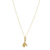 Size: 18 – Horse Profile Small Necklace in 14K Yellow Gold
