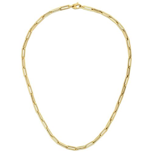 Size: 18” – 14K Yellow Gold Bold Paperclip Chain (4.20 mm)